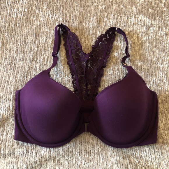 Victoria's Secret Other - Victoria's Secret Purple Lined Demi Racerback Lace Bra 34DD